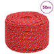Vidaxl -Bootseil 6 mm 50 m Polypropylenrot