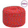 Vidaxl -Bootseil 6 mm 250 m Polypropylenrot