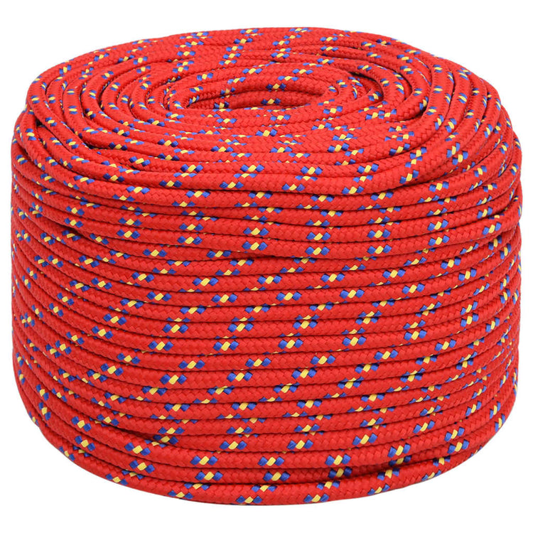 Vidaxl -Bootseil 6 mm 250 m Polypropylenrot
