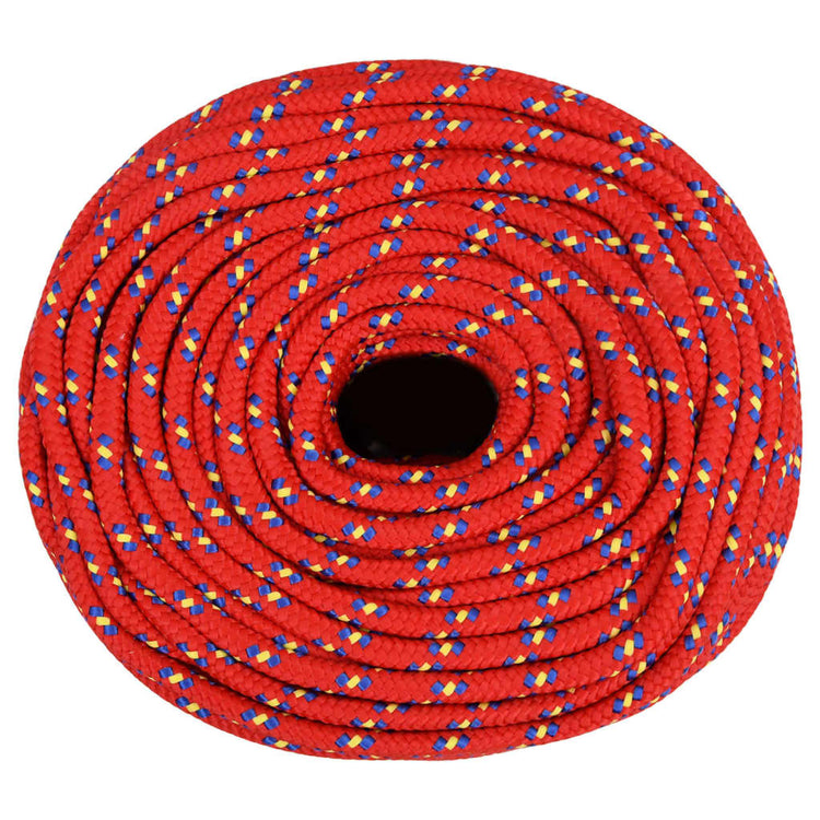 Vidaxl -Bootseil 6 mm 250 m Polypropylenrot