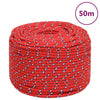 Vidaxl -Bootseil 8 mm 50 m Polypropylenrot