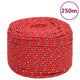 Vidaxl -Bootseil 8 mm 250 m Polypropylenrot