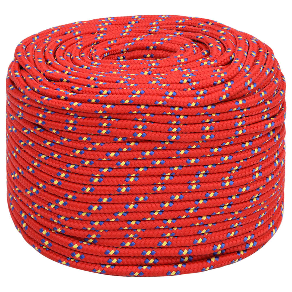 Vidaxl -Bootseil 8 mm 250 m Polypropylenrot