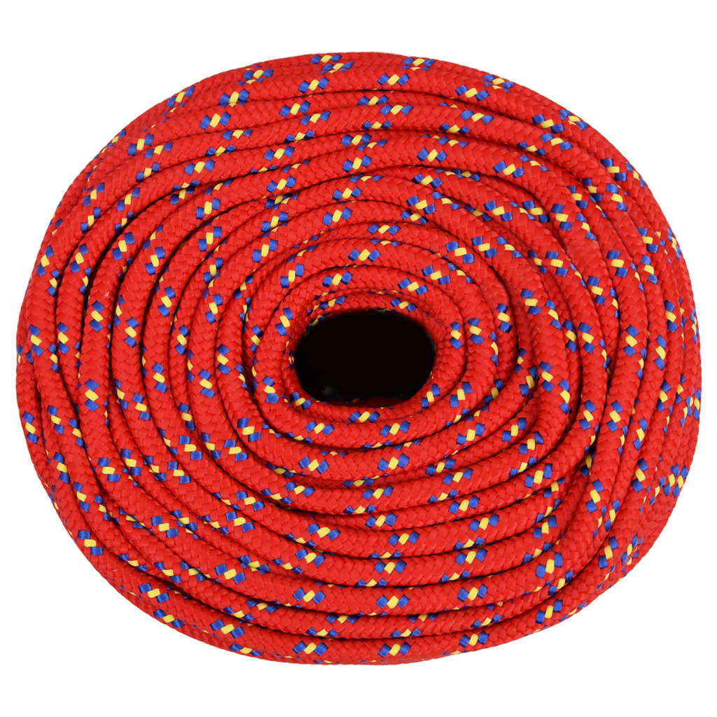 Vidaxl -Bootseil 8 mm 250 m Polypropylenrot