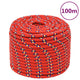 Vidaxl -Bootseil 12 mm 100 m Polypropylenrot
