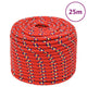 Vidaxl -Bootseil 14 mm 25 m Polypropylenrot