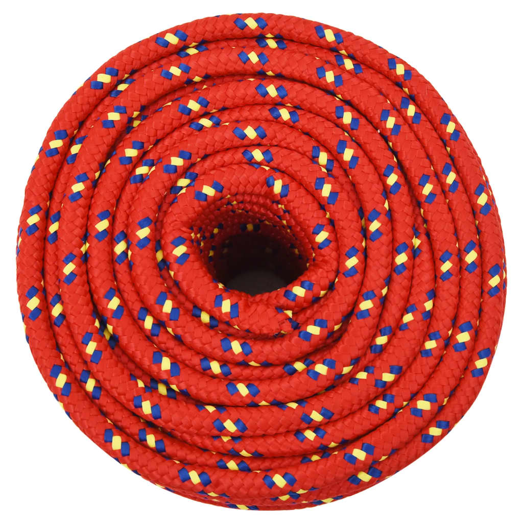 Vidaxl -Bootseil 14 mm 25 m Polypropylenrot