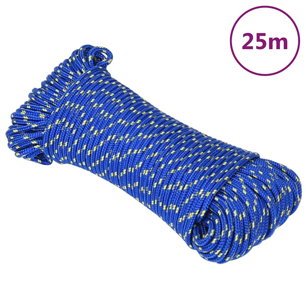 Vidaxl -Bootseil 4 mm 25 m Polypropylenblau