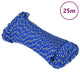 Vidaxl -Bootseil 4 mm 25 m Polypropylenblau