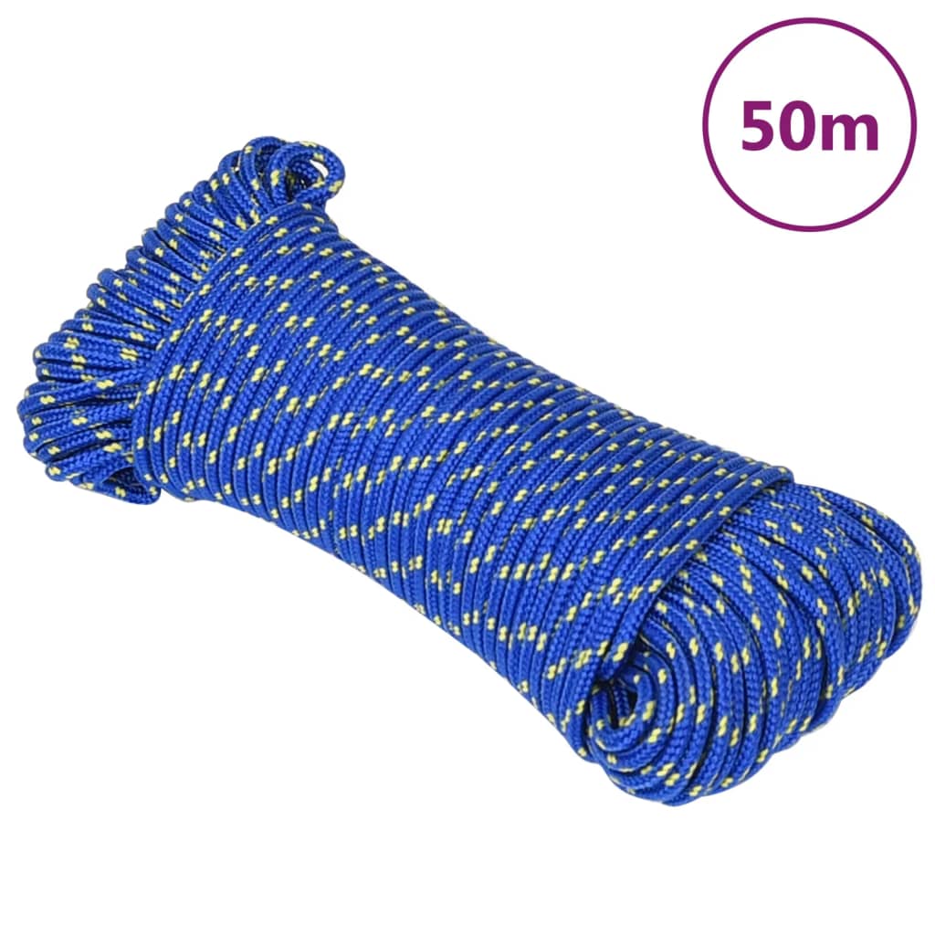 Vidaxl -Bootseil 4 mm 50 m Polypropylenblau