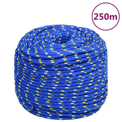 Vidaxl -Bootseil 6 mm 250 m Polypropylenblau