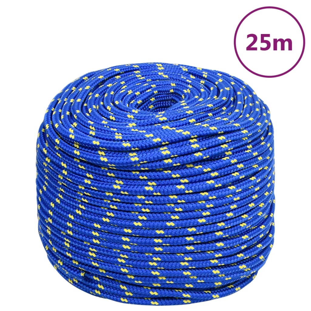 Vidaxl -Bootseil 8 mm 25 m Polypropylenblau