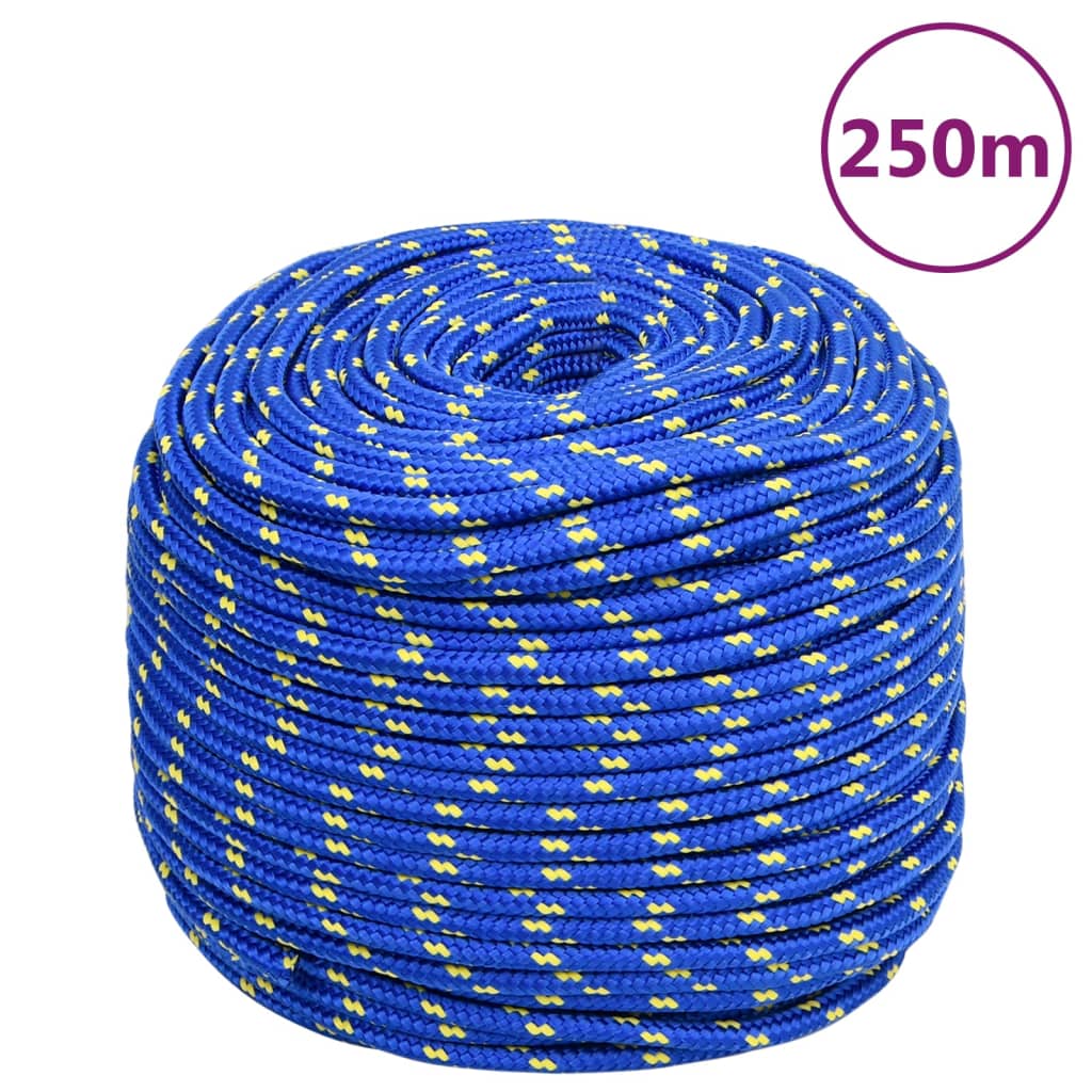 Vidaxl -Bootseil 8 mm 250 m Polypropylenblau