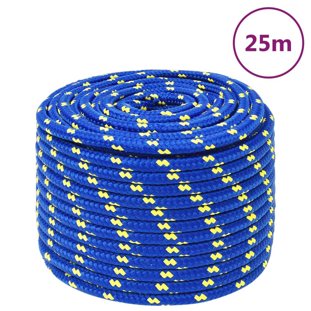 Vidaxl -Bootseil 12 mm 25 m Polypropenblau