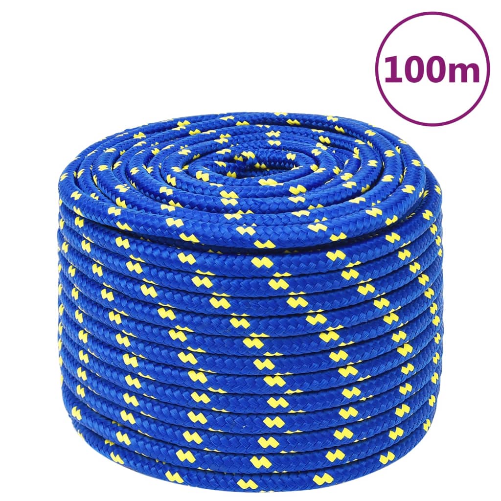Vidaxl -Bootseil 14 mm 100 m Polypropenblau