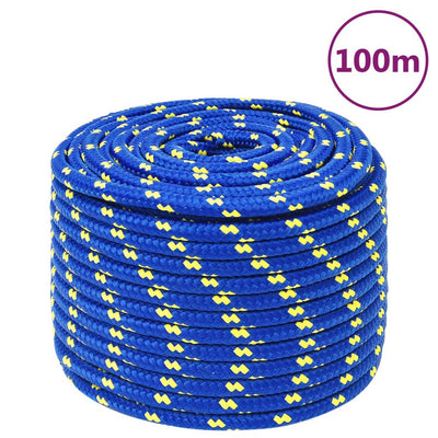 Vidaxl -Bootseil 14 mm 100 m Polypropenblau