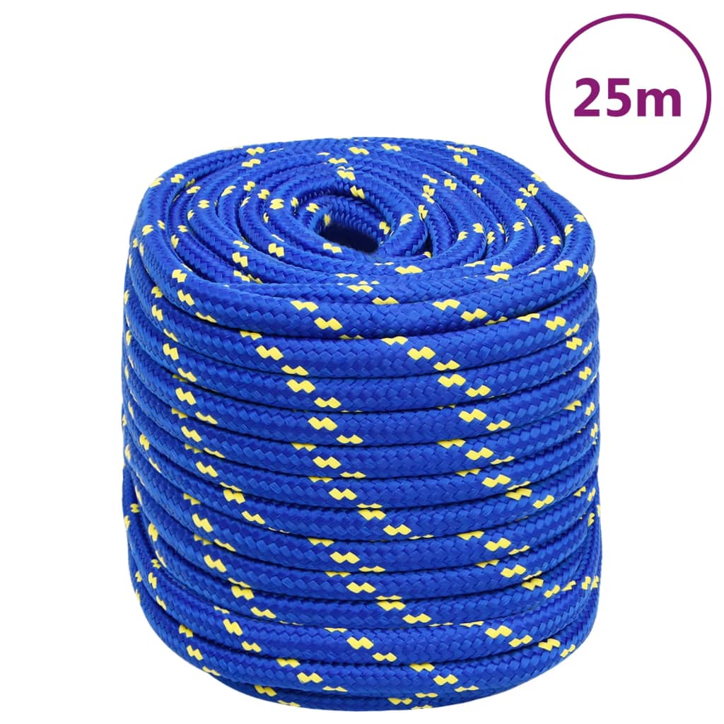 Vidaxl -Bootseil 18 mm 25 m Polypropenblau