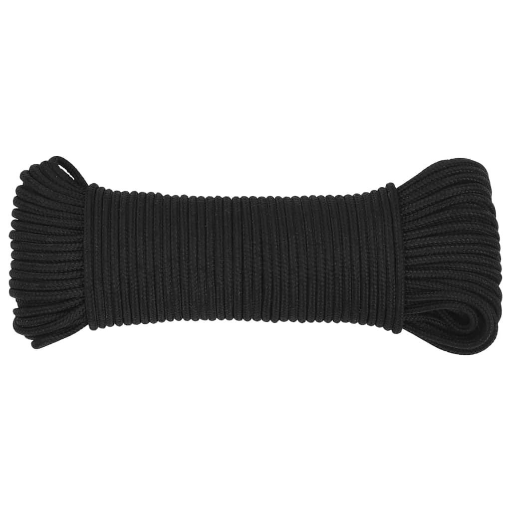 Vidaxl -Bootseil 3 mm 100 m Polypropen schwarz