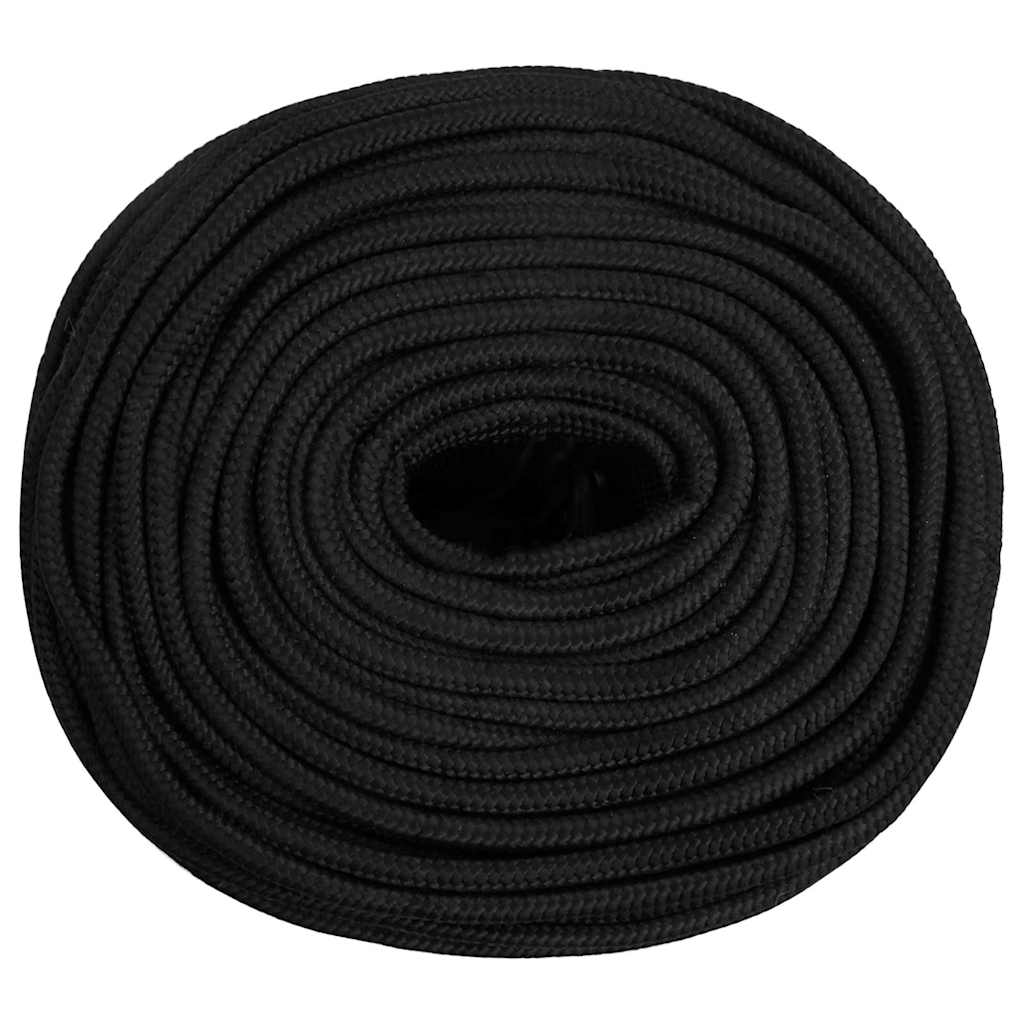 Vidaxl -Bootseil 6 mm 100 m Polypropen Schwarz