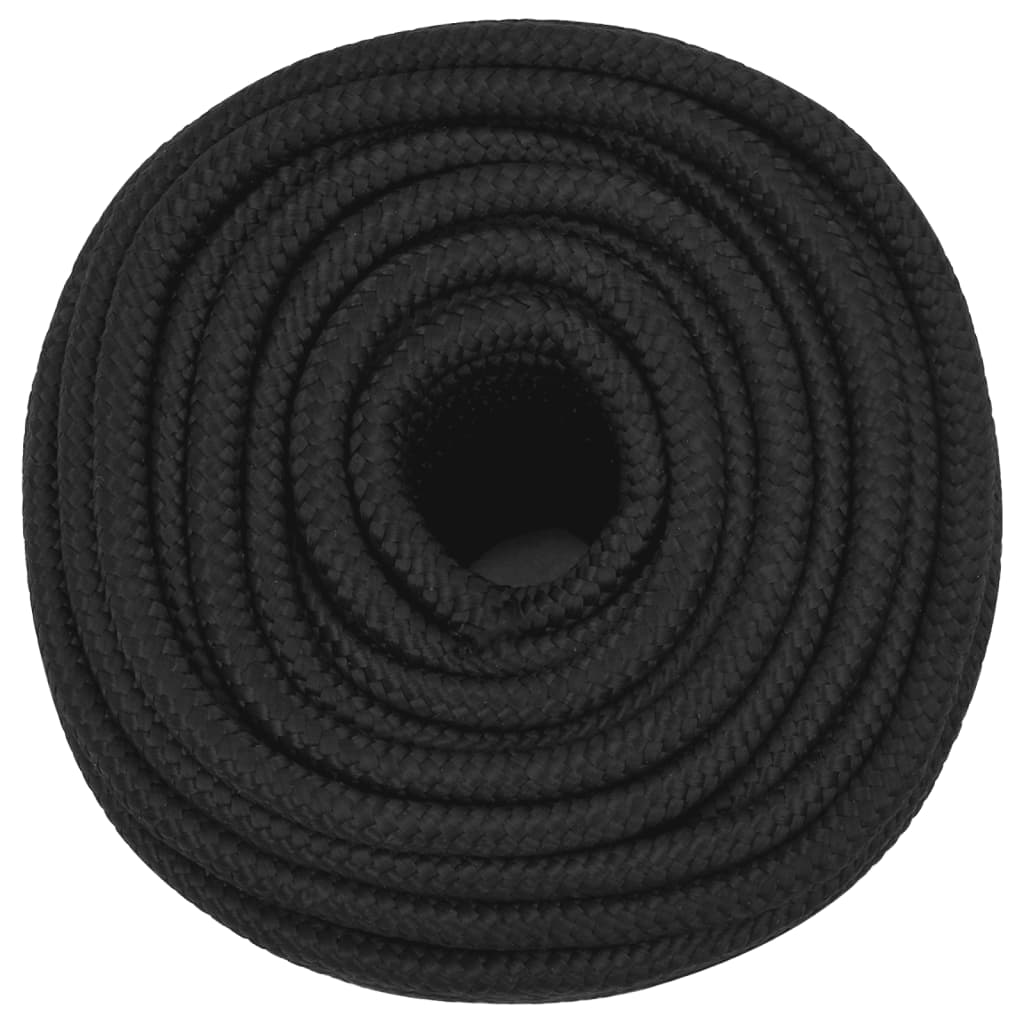 Vidaxl -Bootseil 12 mm 100 m Polypropen Schwarz