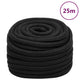 Vidaxxl Bootsseil 20 mm 25 m Polypropylen schwarz