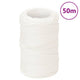 Vidaxl -Bootseil 2 mm 50 m Polypropylen Voll weiß