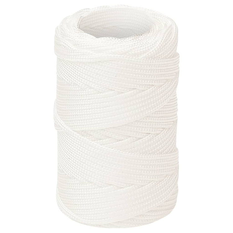 Vidaxl -Bootseil 2 mm 50 m Polypropylen Voll weiß