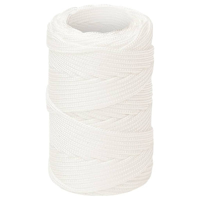 Vidaxl -Bootseil 2 mm 100 m Polypropylen Voll weiß