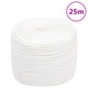 Vidaxl -Bootseil 6 mm 25 m Polypropylen Voll weiß