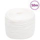 Vidaxl -Bootseil 6 mm 50 m Polypropylen Voll weiß