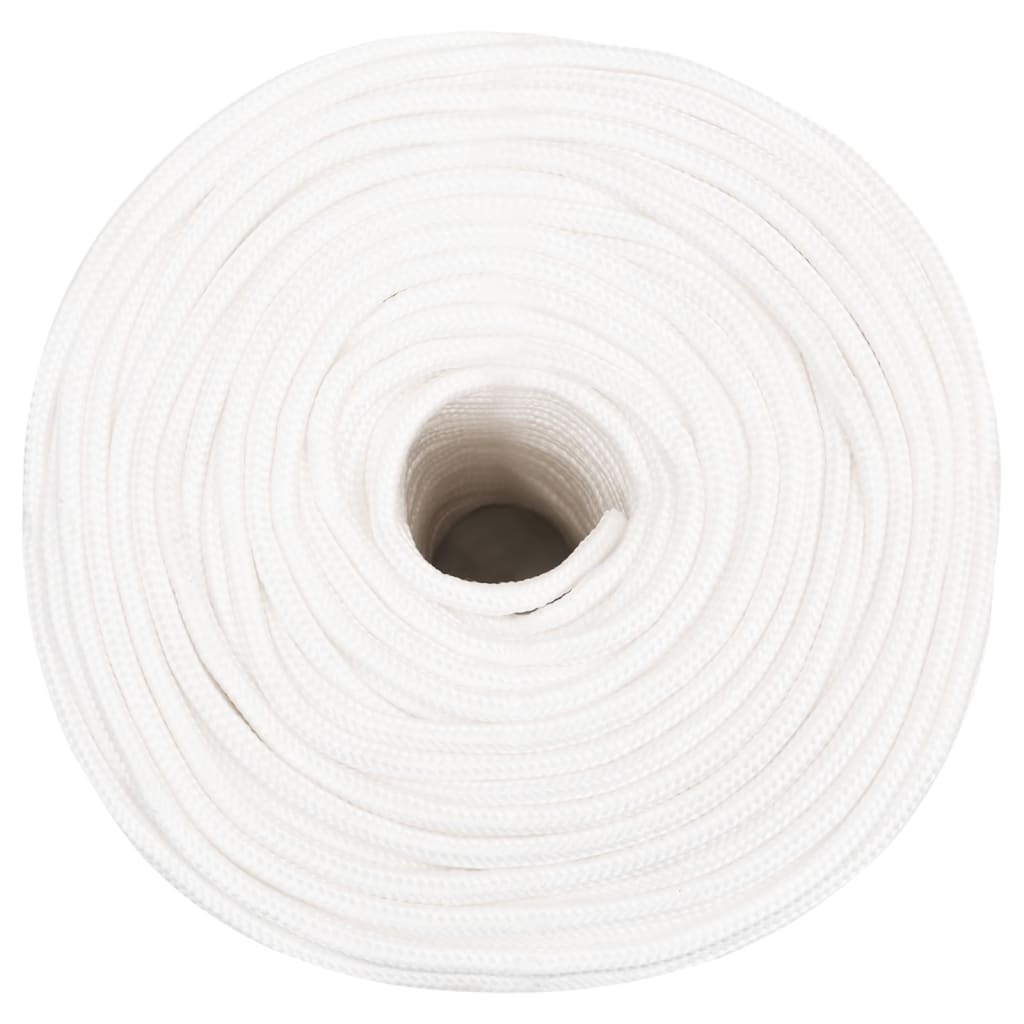 Vidaxl -Bootseil 8 mm 500 m Polypropylen Voll weiß