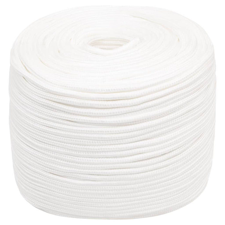 Vidaxl -Bootseil 10 mm 50 m Polypropylen Voll weiß