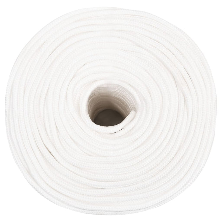 Vidaxl -Bootseil 10 mm 500 m Polypropylen Voll weiß