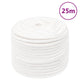 Vidaxl -Bootseil 12 mm 25 m Polypropylen Voll weiß