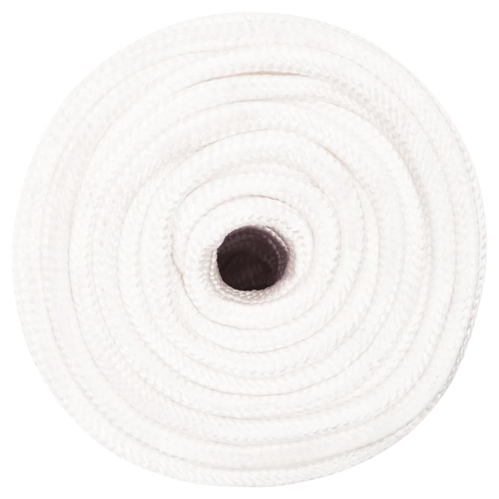 Vidaxl -Bootseil 12 mm 50 m Polypropylen Voll weiß