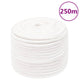 Vidaxl -Bootseil 12 mm 250 m Polypropylen Voll weiß