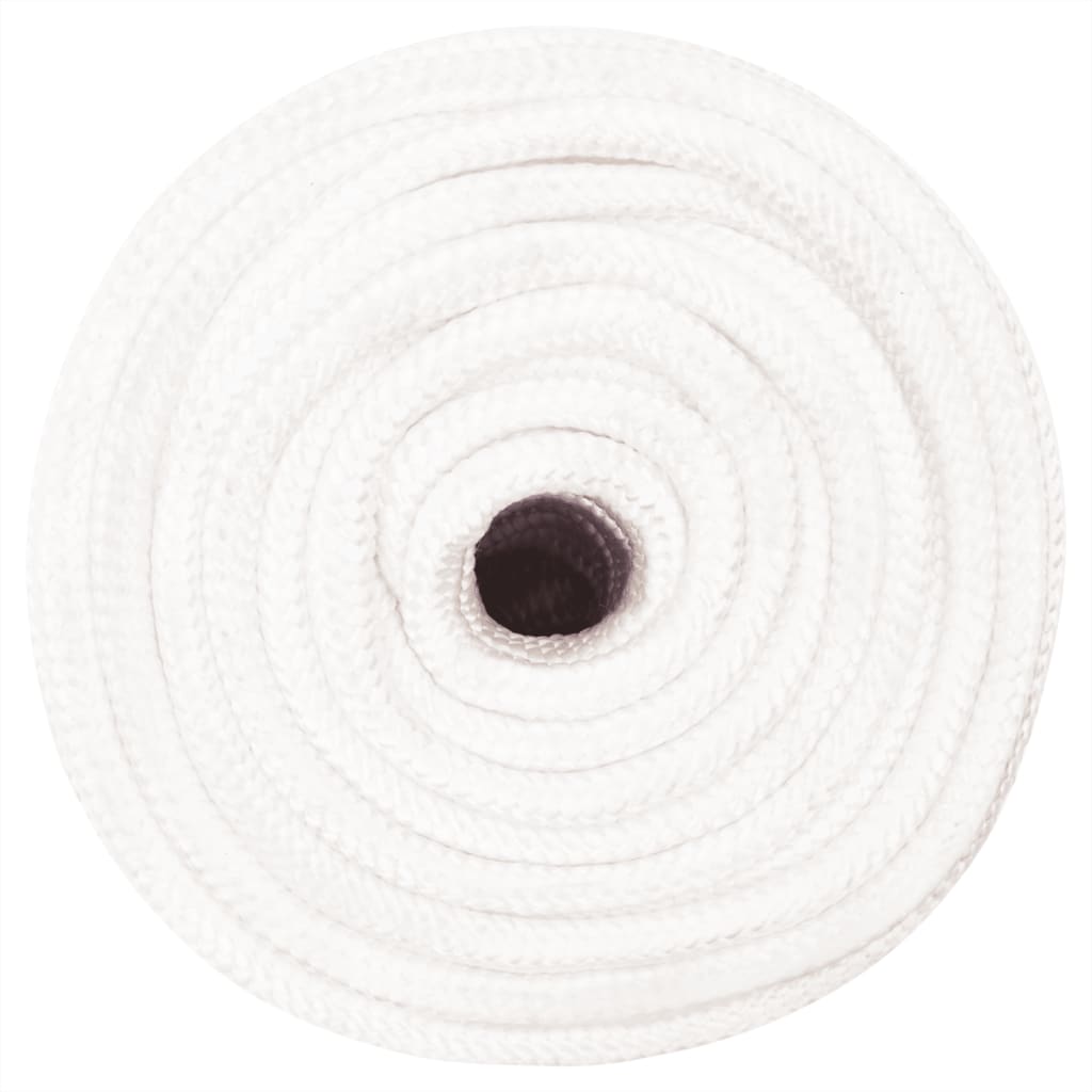 Vidaxl -Bootseil 12 mm 250 m Polypropylen Voll weiß