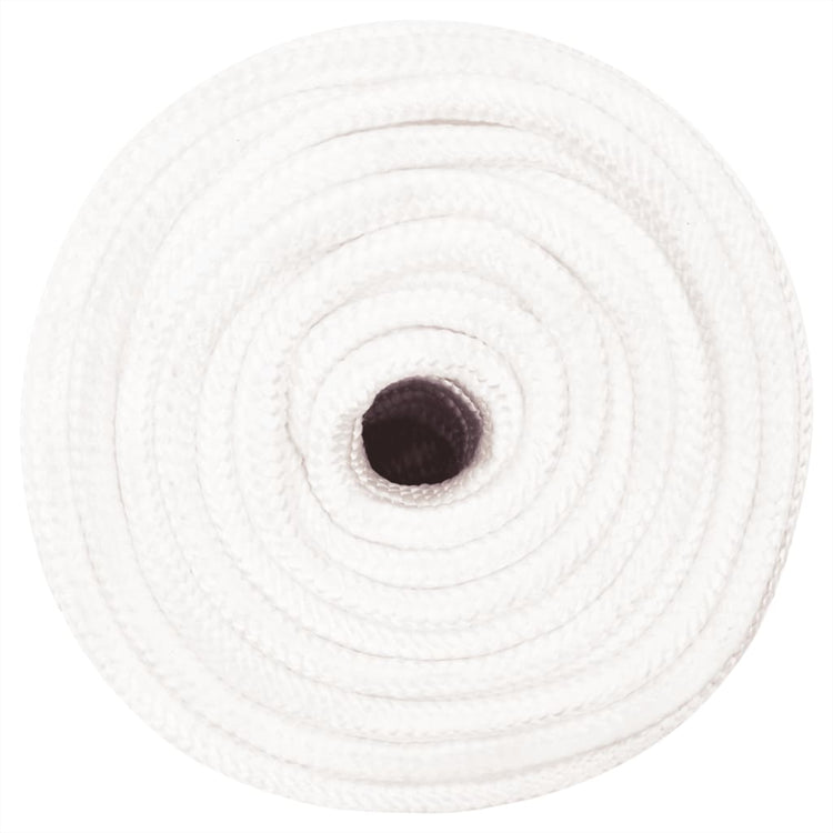 Vidaxl -Bootseil 12 mm 250 m Polypropylen Voll weiß