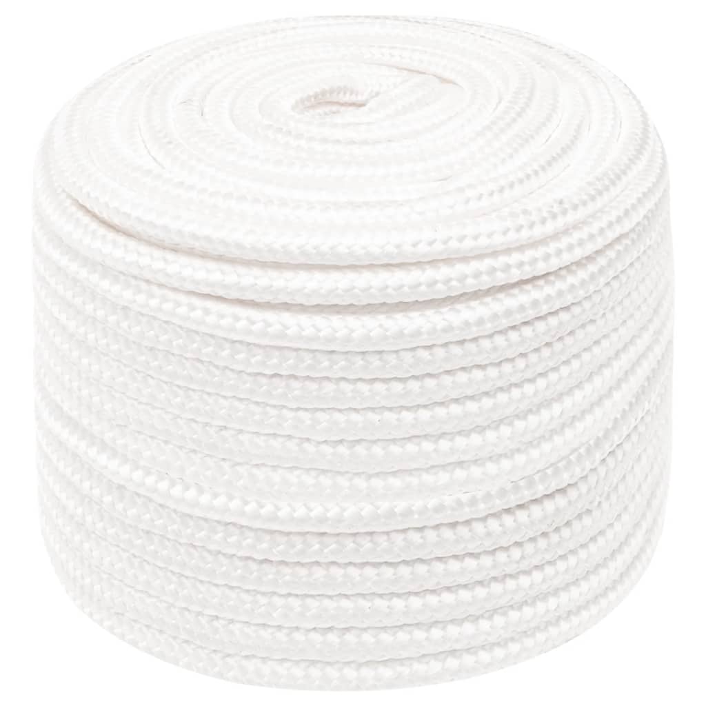 Vidaxl -Bootseil 14 mm 50 m Polypropylen Voll weiß