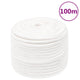 Vidaxl -Bootseil 14 mm 100 m Polypropylen Voll weiß