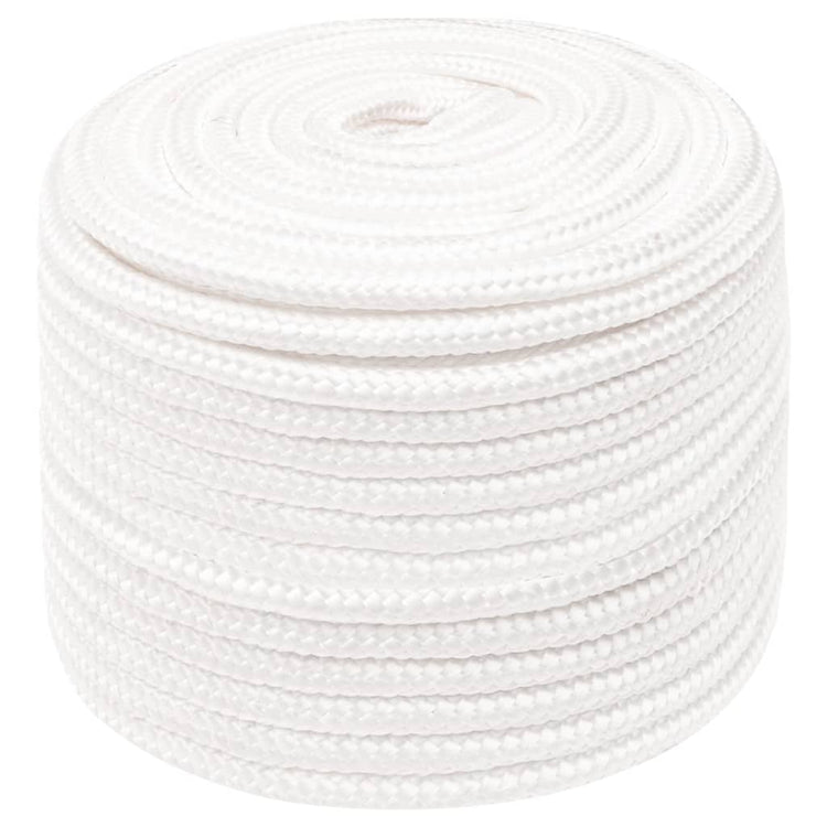 Vidaxl -Bootseil 14 mm 250 m Polypropylen Voll weiß