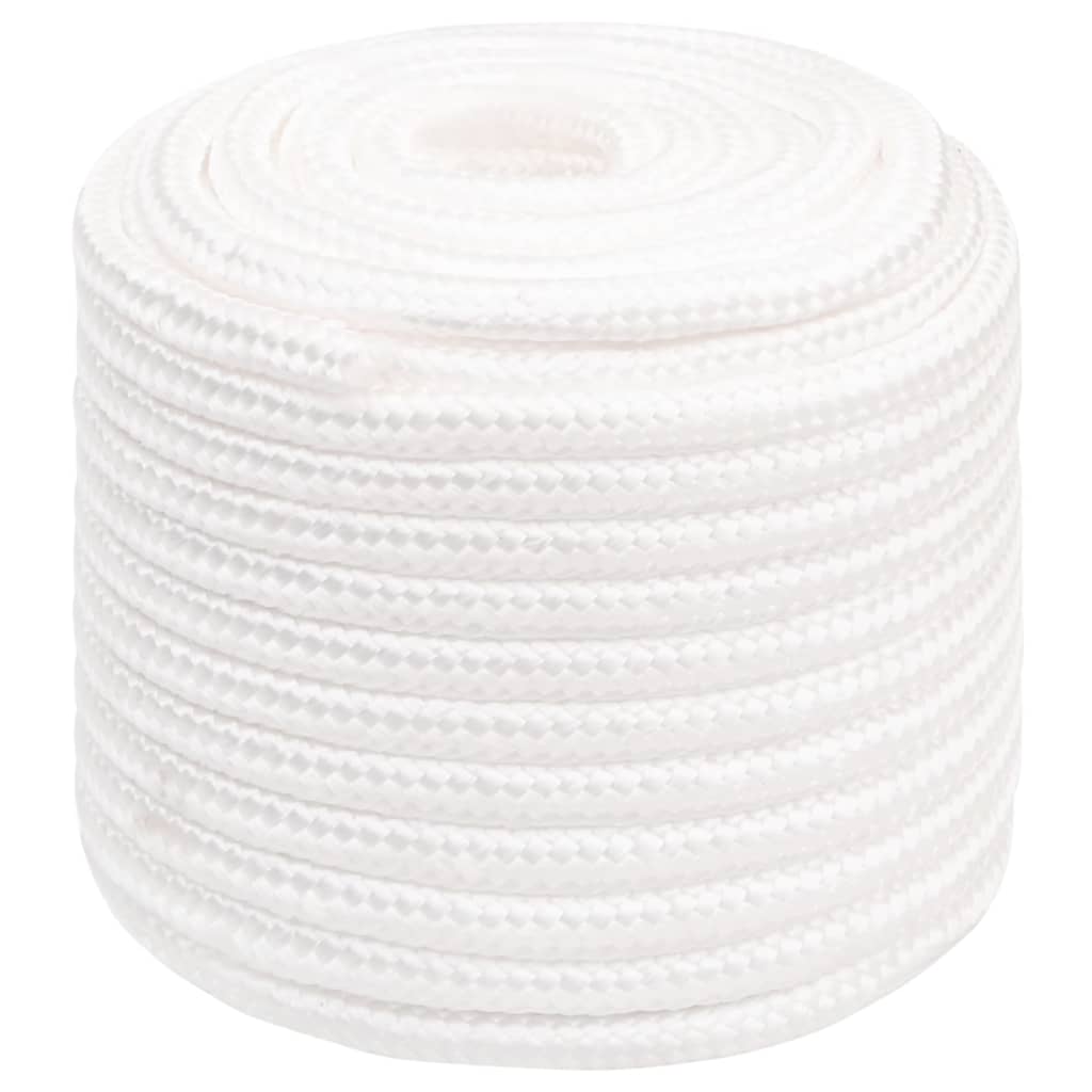 Vidaxl -Bootseil 16 mm 25 m Polypropylen Voll weiß