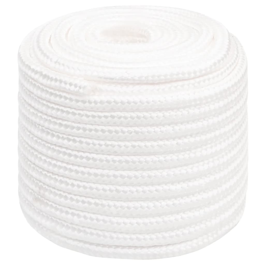 Vidaxl -Bootseil 16 mm 50 m Polypropylen Voll weiß