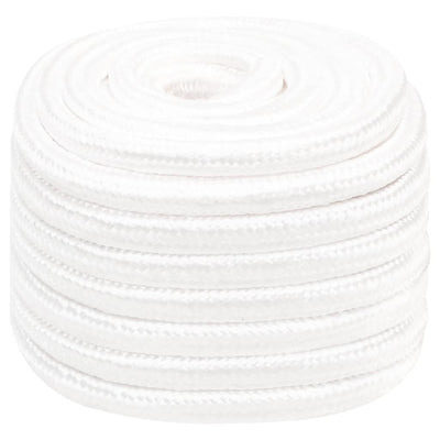 Vidaxl -Bootseil 20 mm 25 m Polypropylen Voll weiß
