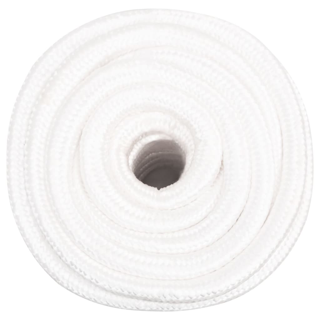 Vidaxl -Bootseil 20 mm 25 m Polypropylen Voll weiß