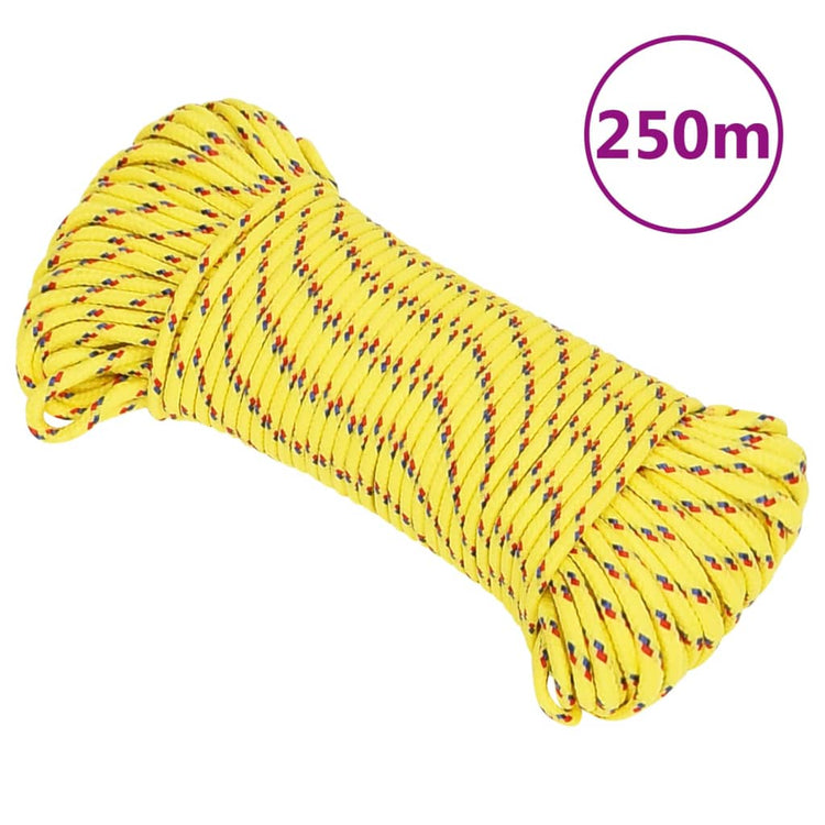 VIDAXL -Kofferchen 3 mm 250 m Polypropylengelb