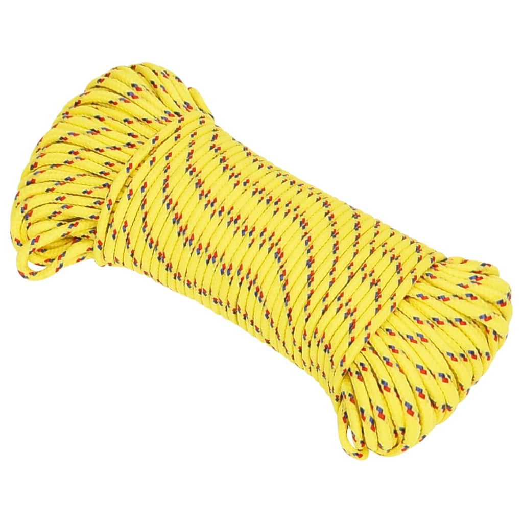 Vidaxl -Bootseil 4 mm 50 m Polypropylengelb