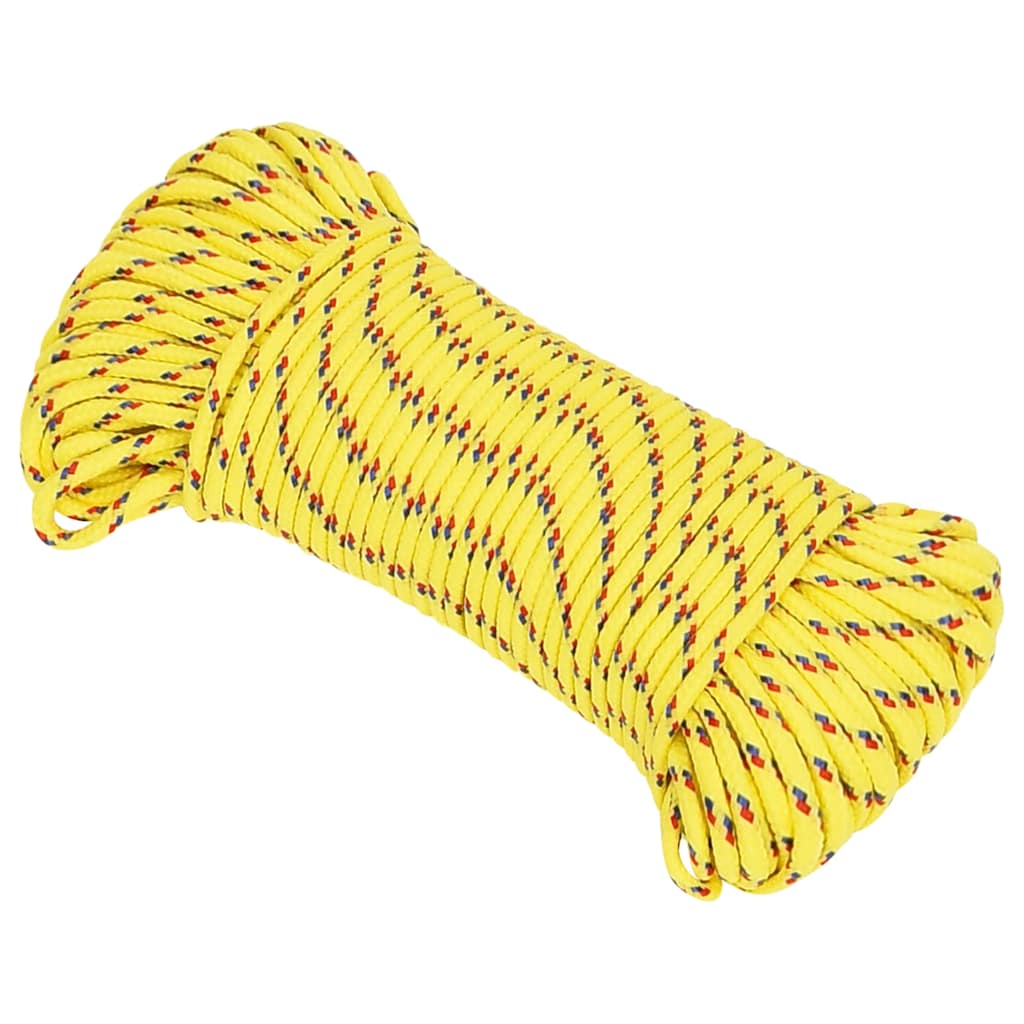 Vidaxl -Bootseil 5 mm 100 m Polypropylengelb
