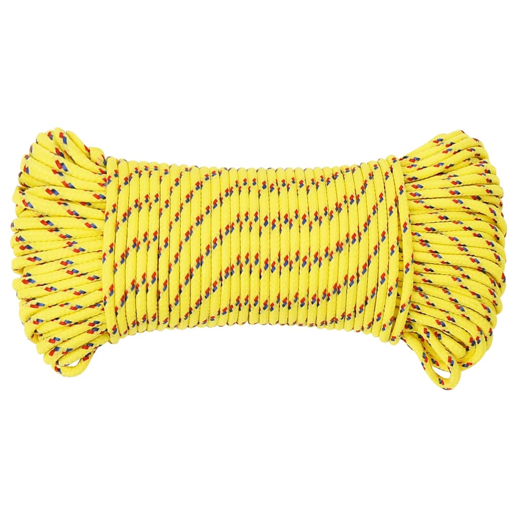 Vidaxl -Bootseil 5 mm 100 m Polypropylengelb