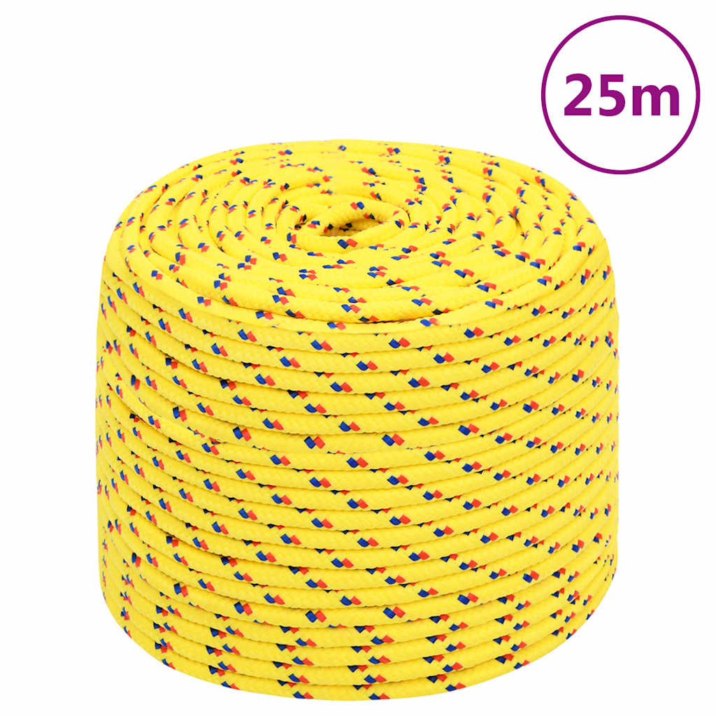 Vidaxl -Bootseil 6 mm 25 m Polypropylengelb